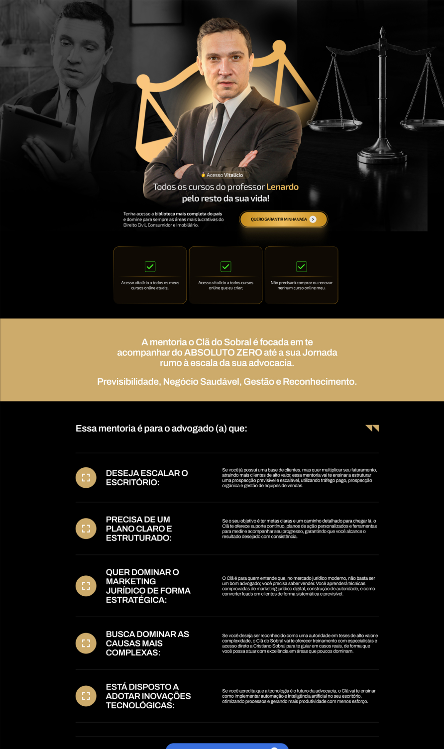 Site profissional para advogado